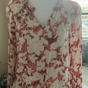Long Sleeve Floral Blouse